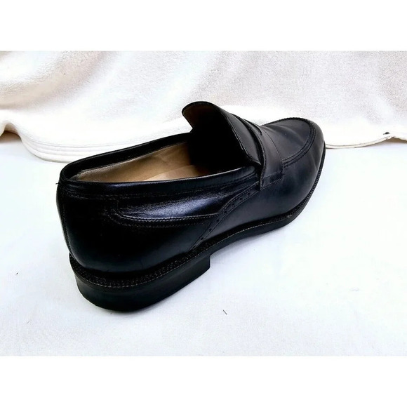 Johnston Murphy Signature Series Size 11.5M Mens Black Sheepskin Leather Loafers - Picture 11 of 12